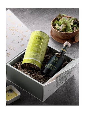 熱炒專用橄欖油+摩地納葡萄香醋(3葉標章)+塑膠油嘴+橄欖豐藏禮盒(雪花白/對開式)